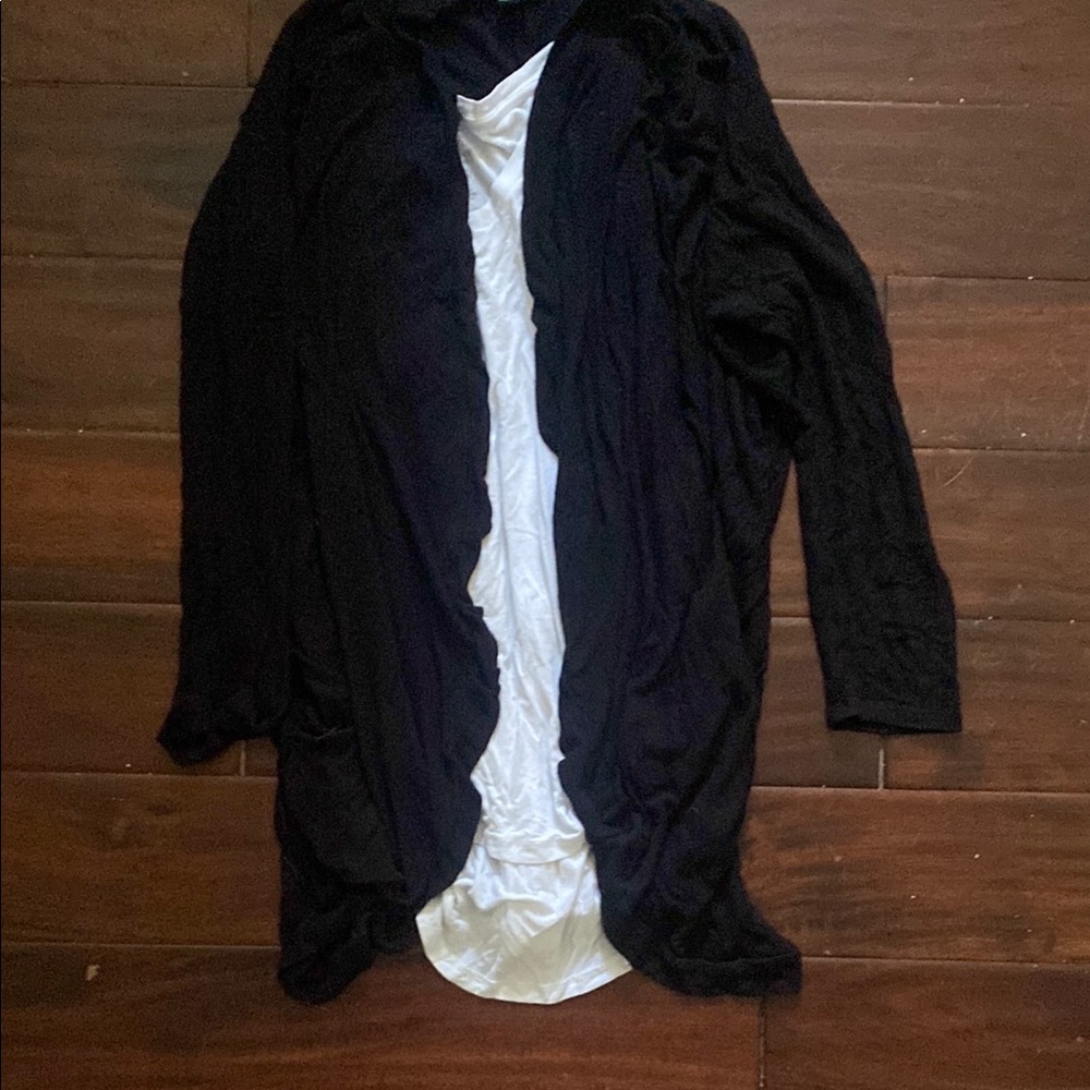 Black Open-Front Women's Sweater